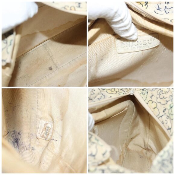 CHANEL Camelia COCO Mark Tote Bag Cotton Multicolor CC Auth BA3738 - Picture 15 of 16